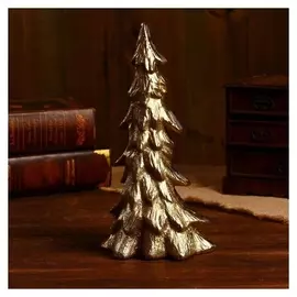 Сувенир "Ёлка новогодняя" алюминий 12,7х8,9х27,3 см (Латунное покрытие)