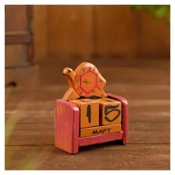 Сувенир календарь черепаха 10х7см