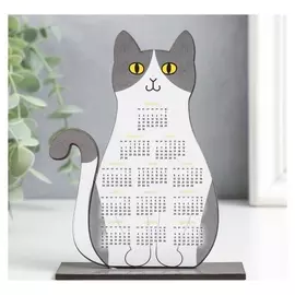 Сувенир календарь "Чёрная кошечка" 10х13 см