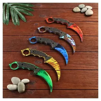 Сувенир Керамбит деревянный в фасовке 5 расцветок