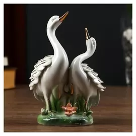 Сувенир керамика "2 цапли перья" 9,3х7х13,7 см