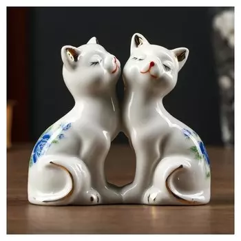 Сувенир керамика "2 котёнка в цветочек" 9,5х4,5х10,6 см