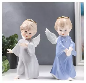 Сувенир керамика "Ангел в цветном платье" 17,5х9х10 см