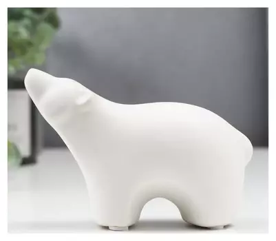 Сувенир керамика "Белый медведь" 6,8х5х11,5 см