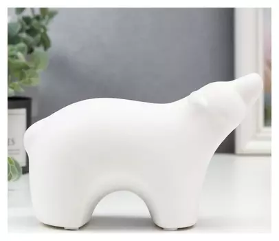 Сувенир керамика "Белый медведь" 9,5х6,8х16,5 см