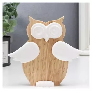 Сувенир керамика, дерево "Филин" 14,5х3х15,5 см