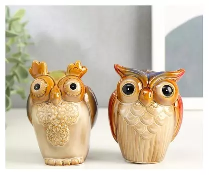 Сувенир керамика " филин пучеглазик" 9х6,5х5 см