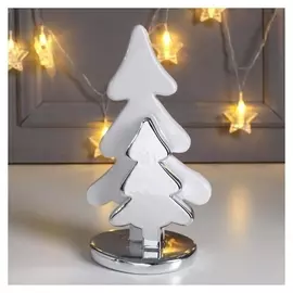 Сувенир керамика "Ёлочки" серебро 20,5х8,3х11,5 см