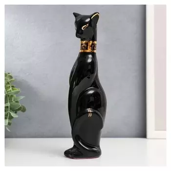Сувенир керамика "Кошка египетская, чёрная" 23х5,5х6 см