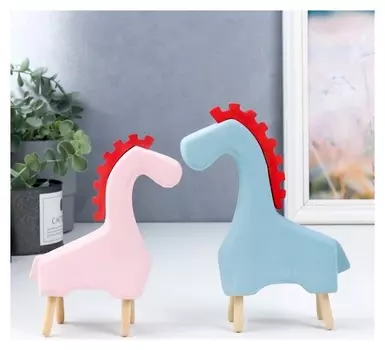 Сувенир керамика "Лошадки" набор 2 шт 17,3х3,5х12 см 13,5х3,8х9 см