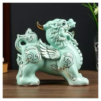 Сувенир керамика нэцке "Пи Яо - талисман защиты и богатства" 23х15х25 см