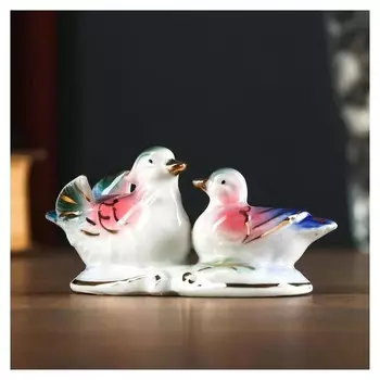 Сувенир керамика "Уточки-мандаринки в пруду" 4,5х3,5х9,5 см