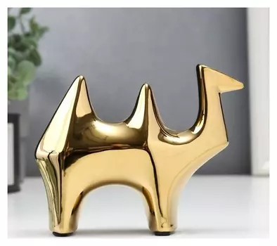 Сувенир керамика "Золотой верблюд" 11,2х4х13,7 см