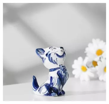 Сувенир "Кот-кавалер", гжель