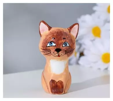 Сувенир "Котенок гав", ярославская майолика, H=7 см