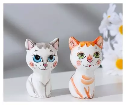 Сувенир "Котёнок", ярославская майолика, H=7 см