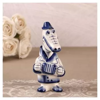 Сувенир "Крокодил гена", гжель, 6,5х6х14 см