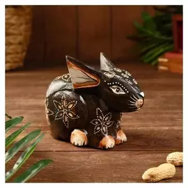 Сувенир "Кролик" резной, дерево 15х7х11 см