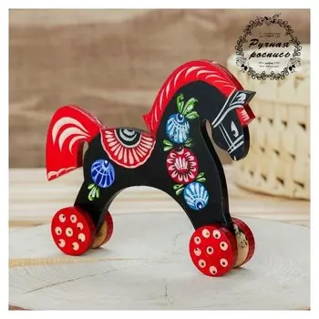 Сувенир «Лошадка», большая, городецкая роспись