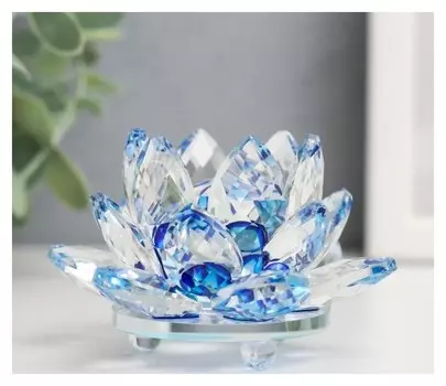 Сувенир "Лотос радуга" D-8,5 см топаз