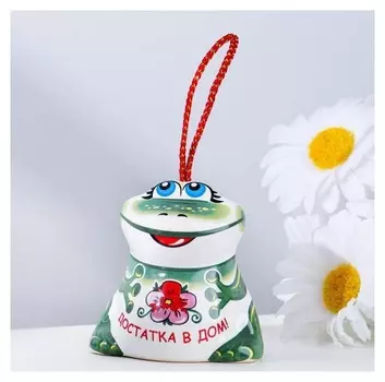 Сувенир "Лягушка. достатка в дом", 5,5 с м, керамика
