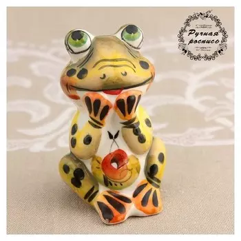 Сувенир «Лягушка мечта», 7 см, цвет, гжель