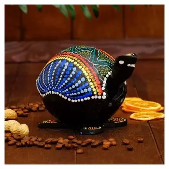 Сувенир-маятник "Черепаха узорная с качающейся головой" дерево 17х12х10 см