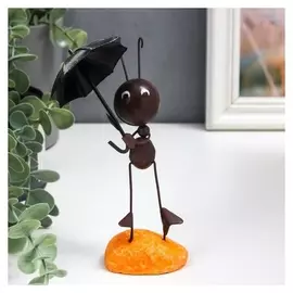 Сувенир металл "Муравей с зонтиком" 16х4х6 см