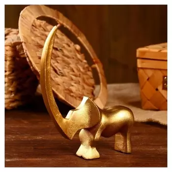 Сувенир "Носорог" алюминий 10,2х6,4х25,4 см (Золотое покрытие)