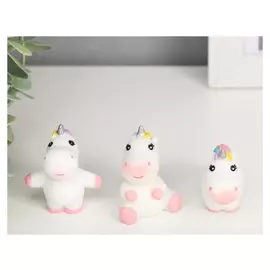 Сувенир пластик "Единорожек" 4х3,2х3 см