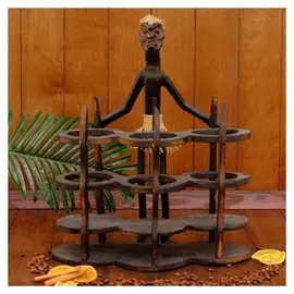 Сувенир подставка под бутылки "Абориген у бара" 45х35х22 см