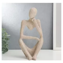 Сувенир полистоун "Абстракция - ничего не слышу" песочный 25х13 см