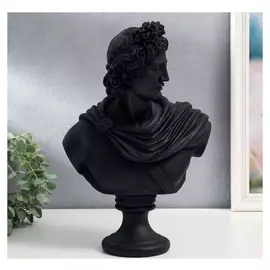 Сувенир полистоун "Апполон" чёрный 35х23 см