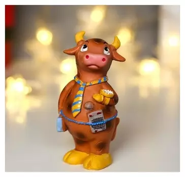 Сувенир полистоун "Бык менеджер"