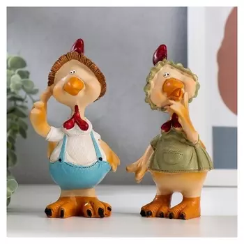 Сувенир полистоун "Цыпа-садовод" 13,5х6,5х7,5 см