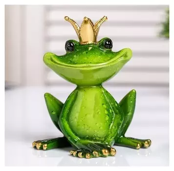 Сувенир полистоун лак "Лягушка-царевна" 11,5х10,5х7 см