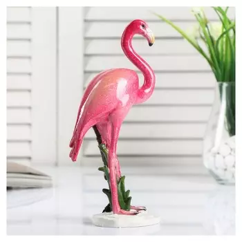 Сувенир полистоун лак "Розовый фламинго" 20х12,5х5,5 см