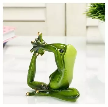 Сувенир полистоун "Лягуха - йога" 9,5х6х11 см