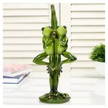 Сувенир полистоун "Лягухи - близнецы" 25х12х8,5 см