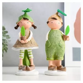 Сувенир полистоун "Малыш/малышка - росток" 21,5х8х6 см