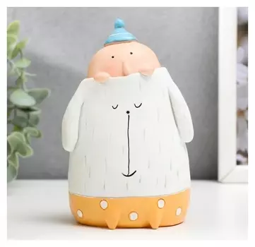 Сувенир полистоун "Малыш в свитере-собачка" 15х9х8,5 см