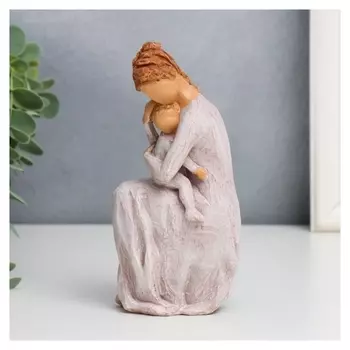 Сувенир полистоун "Мама с малышом на руках" 16х7,5х6 см