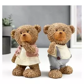 Сувенир полистоун "Милый мишка" 15х9,5х6,5 см