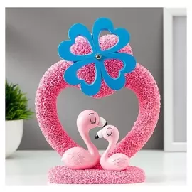 Сувенир полистоун музыка "Фламинго у сердца" 19,6х15,5х7,5 см