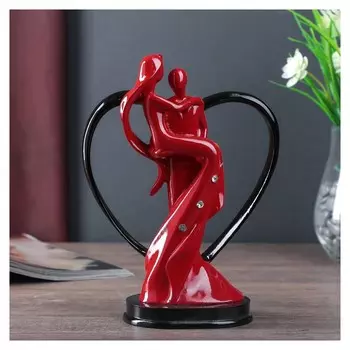 Сувенир полистоун нежность (Красно-чёрная) 20,5*15,5*8 см