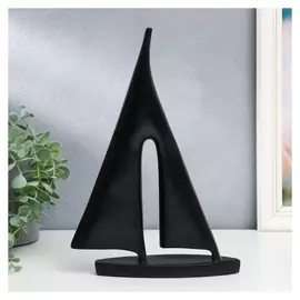 Сувенир полистоун "Парусник" чёрный 29,5х5,5х20,5 см
