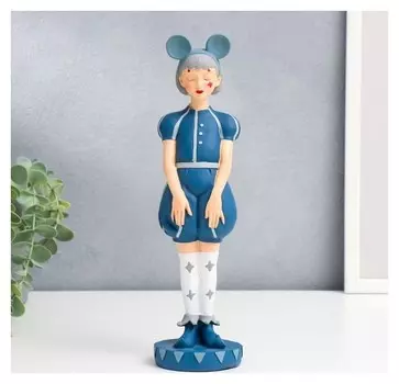 Сувенир полистоун "Принцесса цирка" синий 28х7,5х7,5 см