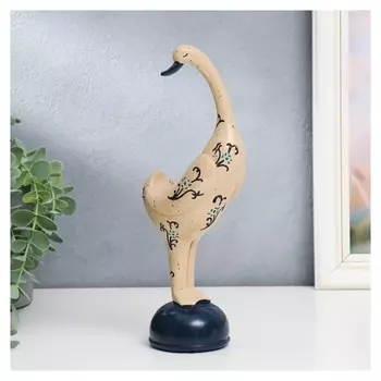 Сувенир полистоун "Прованс. гусыня с голубыми цветочками" 25х13х10 см