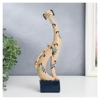 Сувенир полистоун "Прованс. пёсик с голубыми цветочками" 25х13х10 см