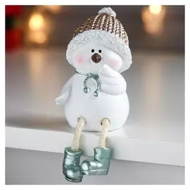 Сувенир полистоун "Птенчик в розовой вязаной шапке" 10х7х6 см